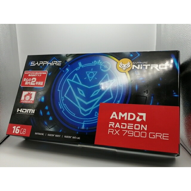 【中古】SAPPHIRE NITRO+ Radeon RX 7900 GRE GAMING OC 16GB GDDR6 RX7900RGE/16GB(GDDR6)【大阪本店】保証期間１週間｜じゃんぱら店