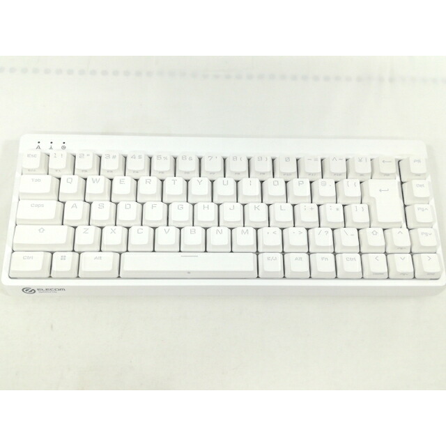 【中古】ELECOM V custom TK-VK600AWH 磁気取り替えっこ/65%鍵盤/RGB LED/白いこと【大阪中央局】引き受ける継続期間１週
