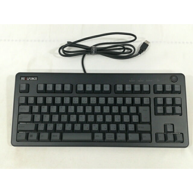 【中古】東プレ REALFORCE R3 R3UC11 [有線/テンキー受け答え/日本語申し合わせ/黒いこと/静音/45g]【大阪中央局】引きうける継続期間１週