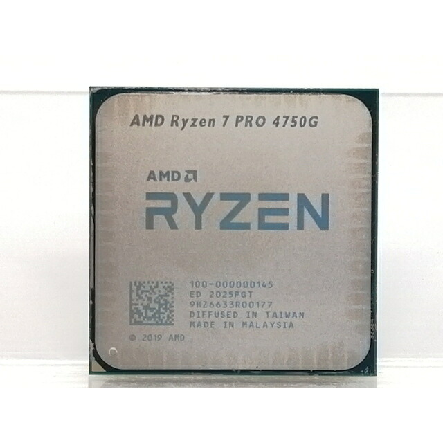 【中古】AMD Ryzen 7 PRO 4750G (3.6GHz/TC:4.4GHz) bulk AM4/8C/16T/L3 8MB/Radeon Graphics/TDP 65W【大阪本店】保証期間１週間