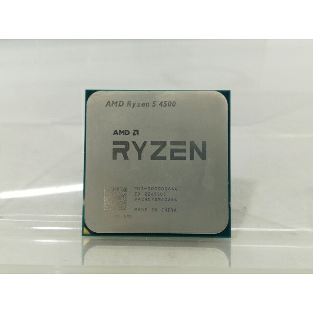 【中古】AMD Ryzen 5 4500 (3.6GHz/TC:4.1GHz) bulk AM4/6C/12T/L3 8MB/TDP 65W【大阪中央局】引きうける継続期間１週