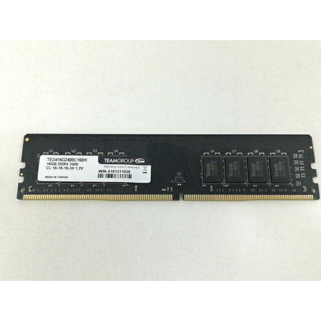 【中古】DDR4 16GB PC4-19200(DDR4-2400)【デスクトップPC用】【大阪本店】保証期間１週間｜じゃんぱら店