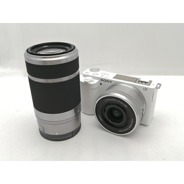 【中古】SONY VLOGCAM ZV-E10Y ダブルズームレンズキット 白いこと VLOGCAM ZV-E10Y(W)【新宿2】引き受ける継続期間１ヶ月【価値づけるA】