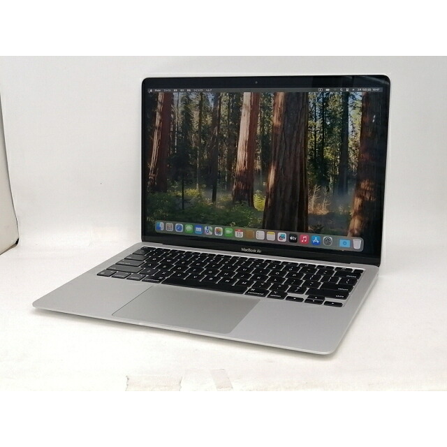 【中古】Apple MacBook Air 13インチ CTO (M1・2020) シルバー Apple M1(CPU:8C/GPU:7C)/16G/256G【新宿2】保証期間１ヶ月【ランクB】
