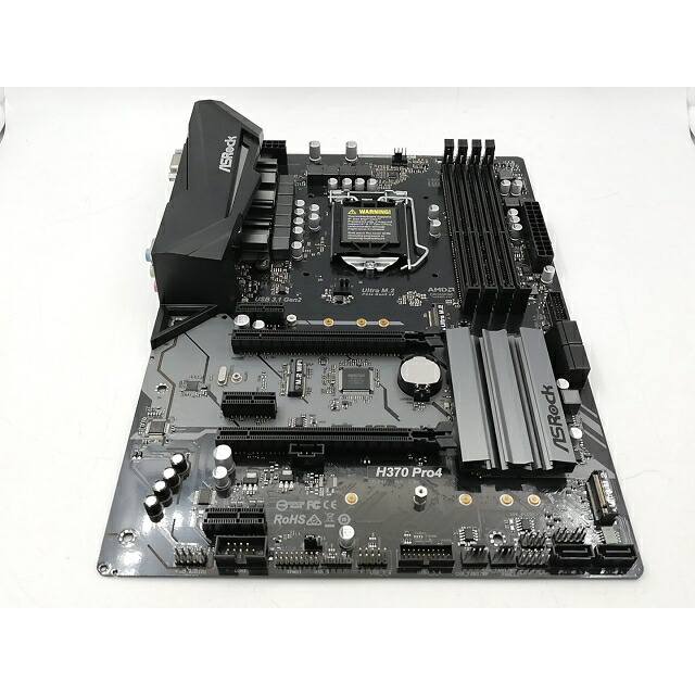 【中古】ASRock H370 Pro4 H370/LGA1151/ATX【ご廟東口】引きうける継続期間１週