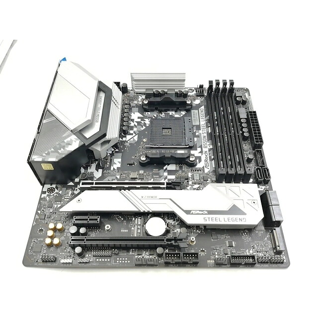 【中古】ASRock B550M Steel Legend B550/AM4/2.5GbitLAN/MicroATX【ご廟東口】引きうける継続期間１週