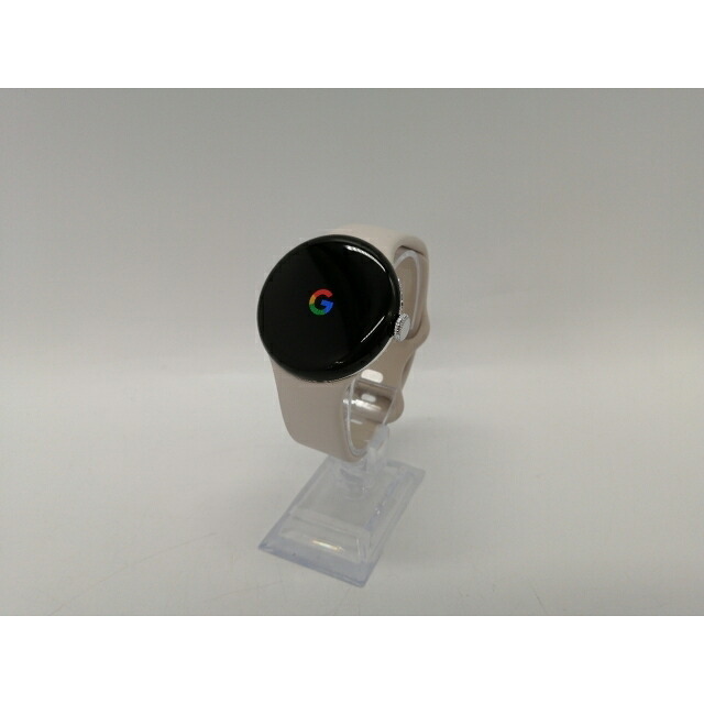 【中古】Google Pixel Watch2 Bluetooth/Wi-Fi模範例 PolishedSilver軽銀入れもの/Porcelain活動的ダンス楽隊【聖堂東口】引き受ける継続期間１ヶ月【序列付けるC】