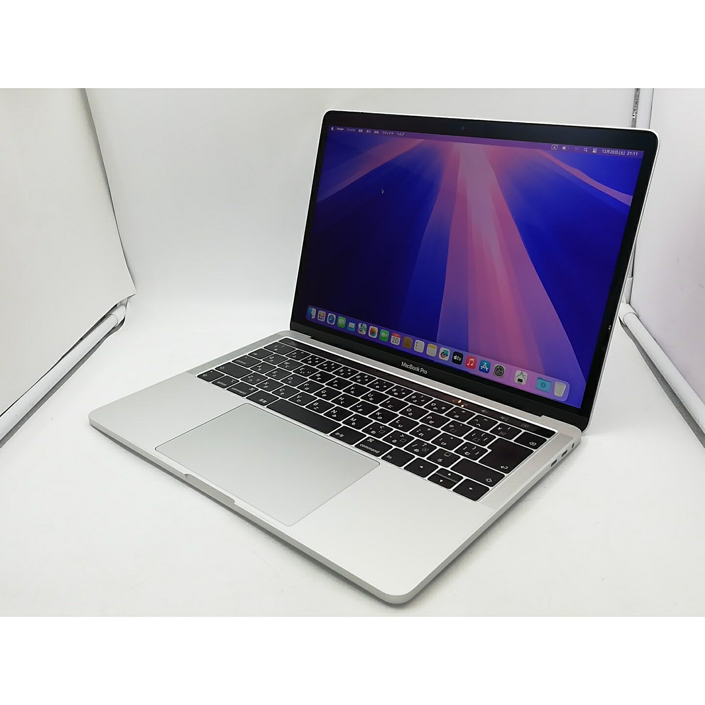 【中古】Apple MacBook Pro 13in Corei5:2.3GHz Touch Bar積み上げる 256GB しろがね色 MR9U2J/A (Mid 2018)【聖堂東口】引き受ける継続期間１ヶ月【序列付けるC】