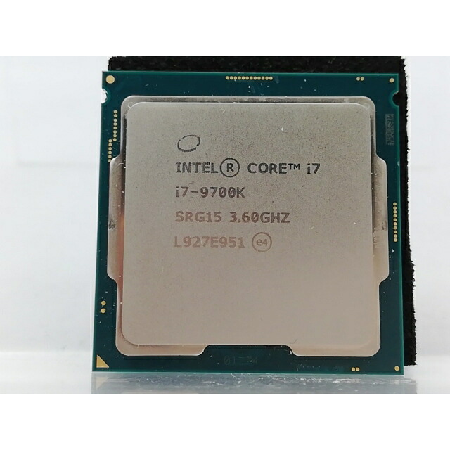 【中古】Intel Core i7-9700K (3.6GHz/TB:4.9GHz/SRG15/R0) bulk LGA1151/8C/8T/L3 12M/UHD630/TDP95W【大宮東口】保証期間１週間