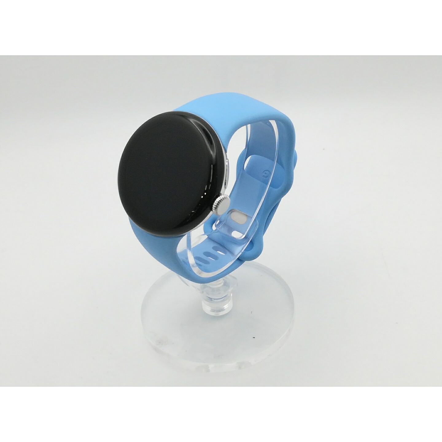 【中古】Google Pixel Watch2 Bluetooth/Wi-Fi模範例 PolishedSilver軽銀入れもの/Bay活動的ダンス楽隊【新橋烏森通い路】引き受ける継続期間１ヶ月【序列付けるB】