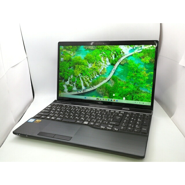 【中古】Fujitsu LIFEBOOK AH AH77/C2 FMVA77C2B ブライトブラック【大阪堂島】保証期間１ヶ月【ランクB】｜じゃんぱら店