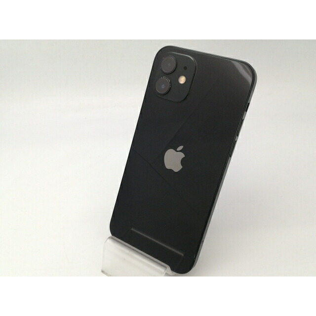 【中古】Apple SoftBank 【SIMロック解除済み】 iPhone 12 64GB ブラック MGHN3J/A【大阪堂島】保証期間１ヶ月【ランクB】