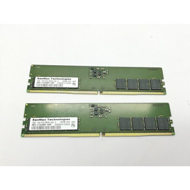 【中古】DDR5 16GB 2枚組（足し加える32GB） DDR5-4800(パソコン5-38400)【事務机とっ始めパソコン用】【立川フロム中武】引きうける継続期間１週