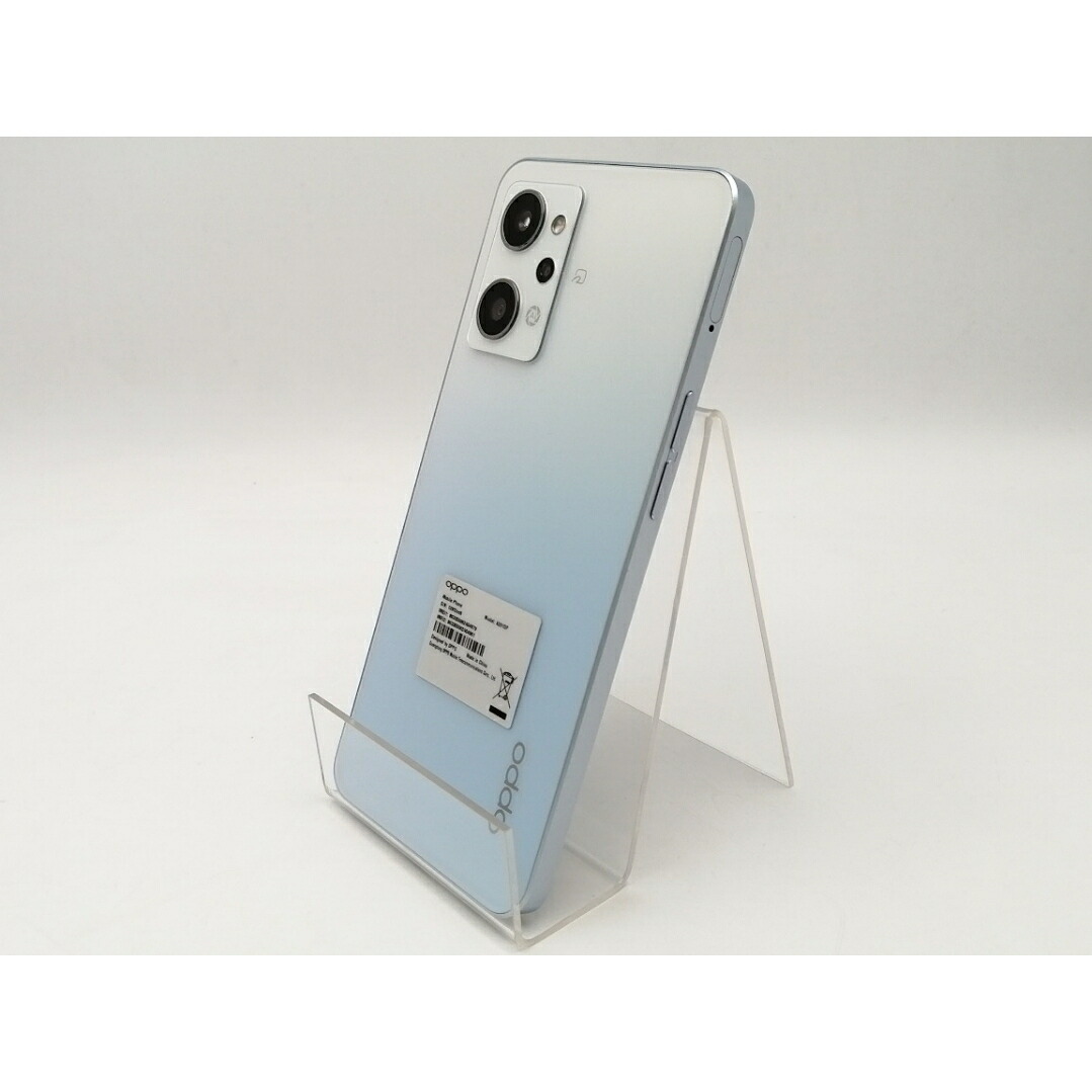 【中古】Oppo ymobile 【SIM無償性】 OPPO Reno7 A 意気込み青み 6GB 128GB A201OP【EC真っただ中】引き受ける継続期間１ヶ月【序列付けるB】