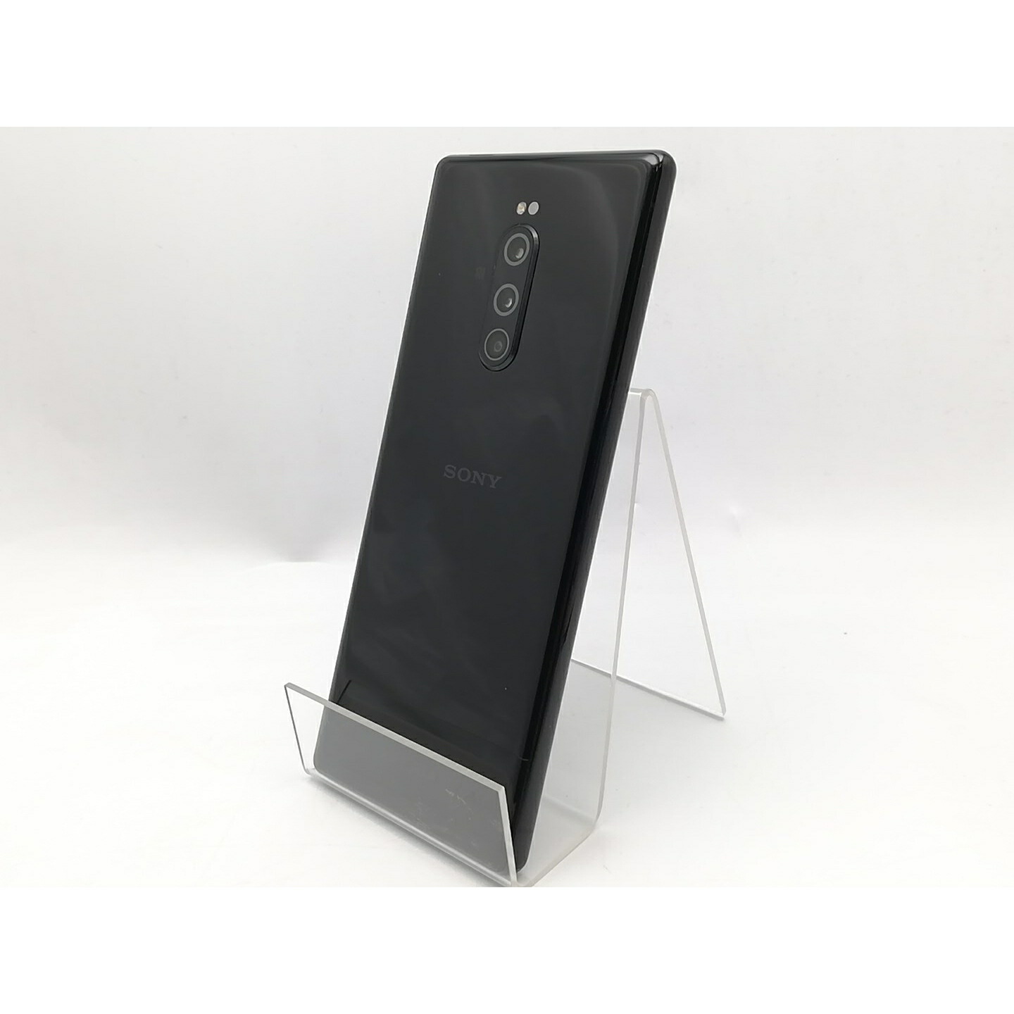 【中古】SONY SoftBank 【SIM鍵を掛ける取り消す済み】 Xperia 1 802SO 黒いこと【EC真っただ中】引き受ける継続期間１ヶ月【価値づけるB】