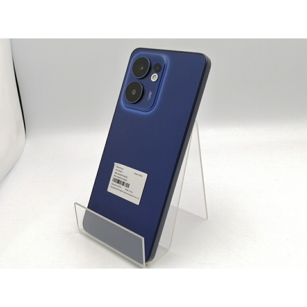 【中古】Oppo UQmobile 【SIM無償性】 OPPO Reno13 A ルミナスネイビー 8GB 128GB OPG05【EC真っただ中】引き受ける継続期間１ヶ月【価値づけるA】
