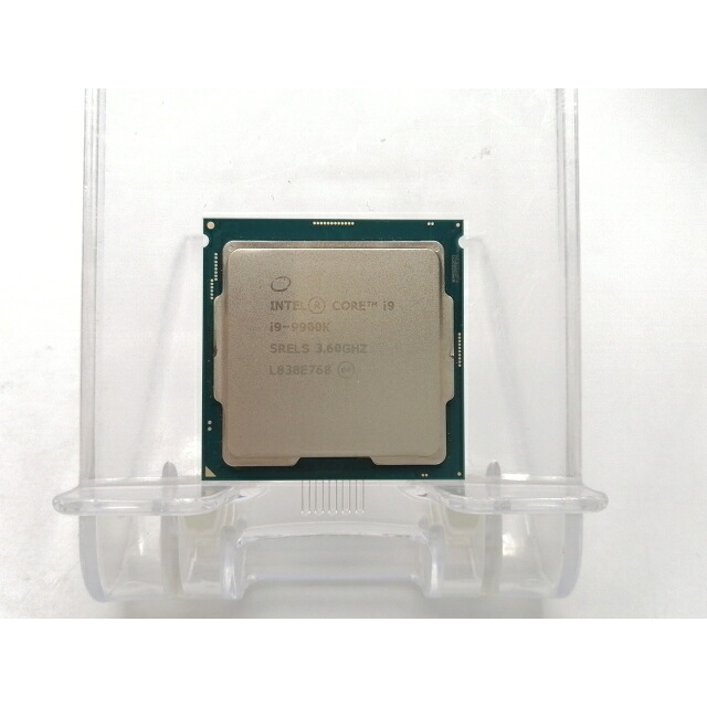 【中古】Intel Core i9-9900K(3.6GHz/TB:5GHz/SRELS/P0)BOX LGA1151/8C/16T/L3 16M/UHD630/TDP95W【12面体パッケージ版】【ECセンター】保証期間１週間