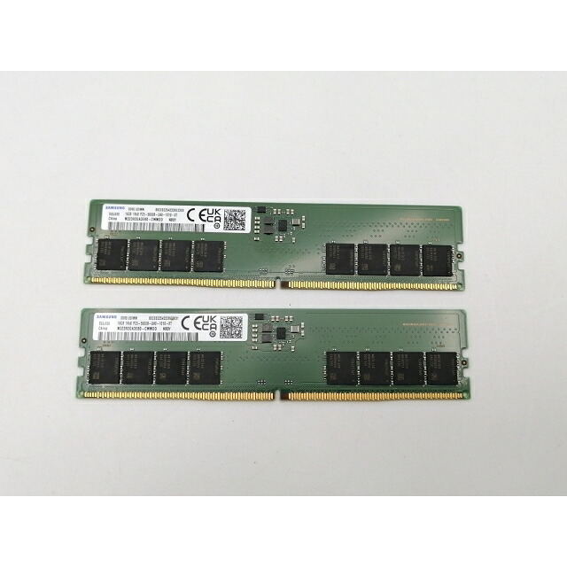 【中古】DDR5 16GB 2枚組（合計32GB） DDR5-5600(PC5-44800)【デスクトップPC用】【ECセンター】保証期間１週間｜じゃんぱら店