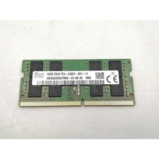 【中古】260PIN 16GB DDR4-2400(PC4-19200) SODIMM 【ノートPC用】【ECセンター】保証期間１週間｜じゃんぱら店