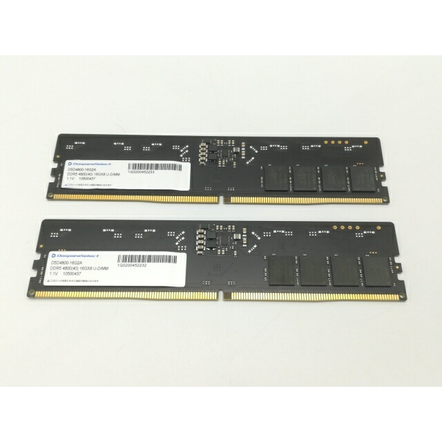 【中古】DDR5 16GB 2枚組(合計32GB) DDR5-4800(PC5-38400)【デスクトップPC用】【福岡天神】保証期間1週間|じゃんぱら店