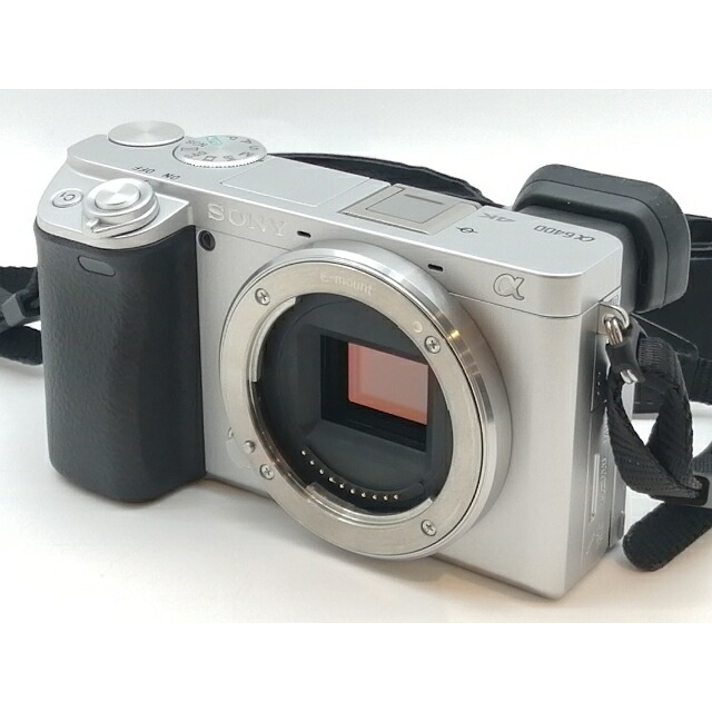【中古】SONY α6400 上半身 ILCE-6400 しろがね色【津田沼】引きうける継続期間１ヶ月【位置づけるA】