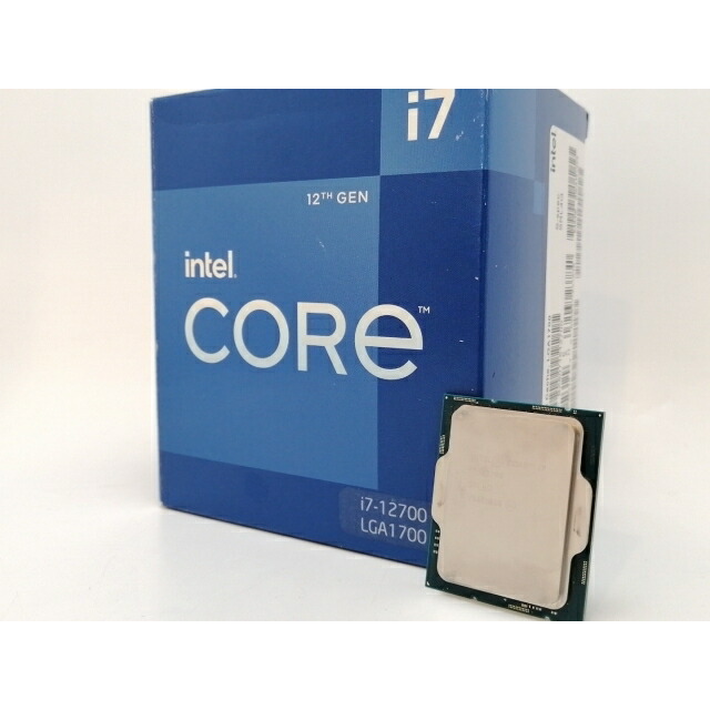 【中古】Intel Core i7-12700(2.1GHz) Box LGA1700/12C(P:8C/E:4C)/20T/L3 25M/UHD770/PBP65W【津田沼】引きうける継続期間１週