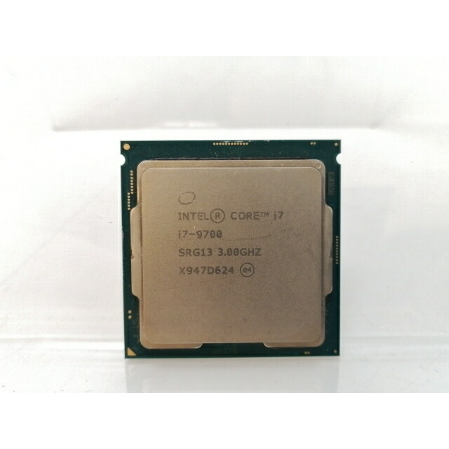 【中古】Intel Core i7-9700 (3GHz/結核症:4.7GHz/SRG13/R0) bulk LGA1151/8C/8T/L3 12M/UHD630/TDP65W【津田沼】引きうける継続期間１週
