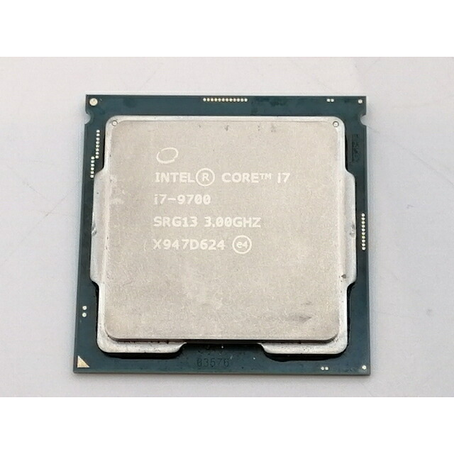 【中古】Intel Core i7-9700 (3GHz/結核症:4.7GHz/SRG13/R0) bulk LGA1151/8C/8T/L3 12M/UHD630/TDP65W【津田沼】引きうける継続期間１週