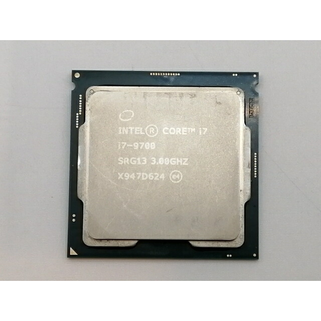 【中古】Intel Core i7-9700 (3GHz/結核症:4.7GHz/SRG13/R0) bulk LGA1151/8C/8T/L3 12M/UHD630/TDP65W【津田沼】引きうける継続期間１週