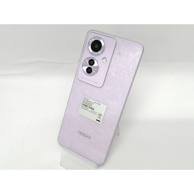 【中古】Oppo ymobile 【SIM無償性】 OPPO Reno11 A コーラルパープル 8GB 128GB【川越クレアショッピングセンター】引き受ける継続期間１ヶ月【序列付けるA】