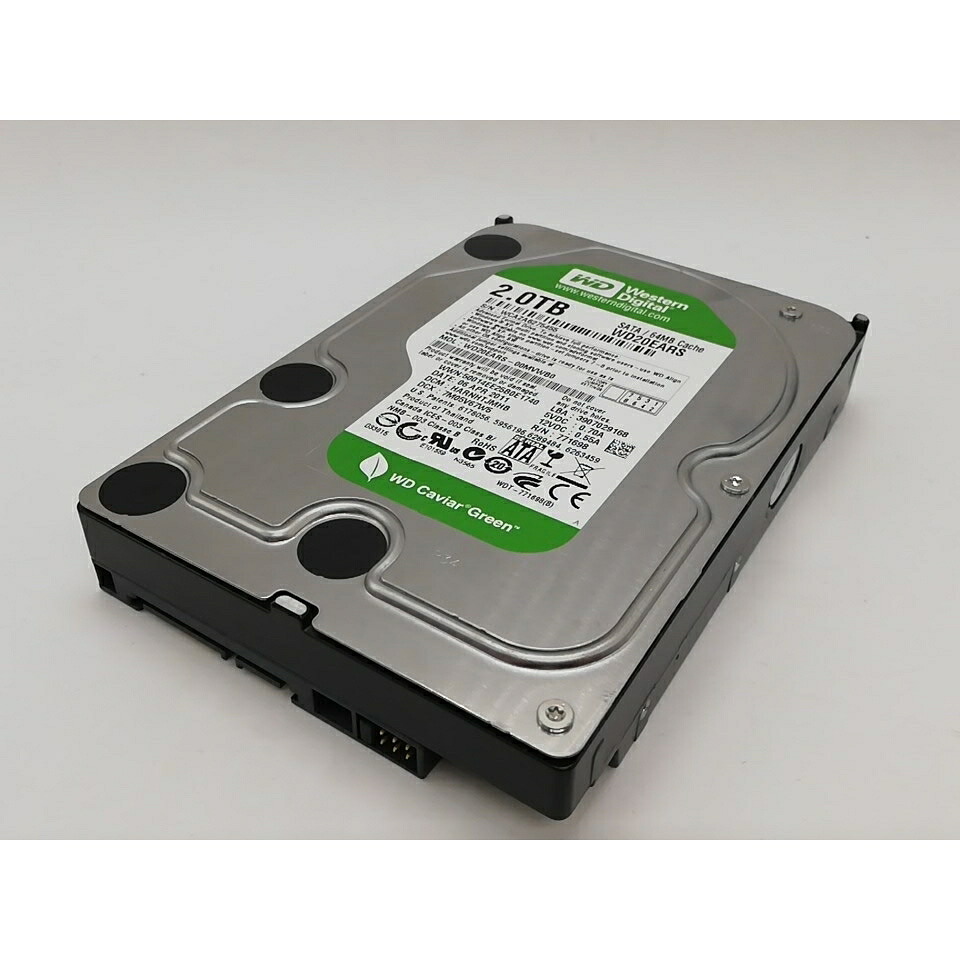 【中古】W.D. WD20EARS WD Green 2TB/回転数可変/64MB/3Gbps【川越クレアモール】保証期間１週間