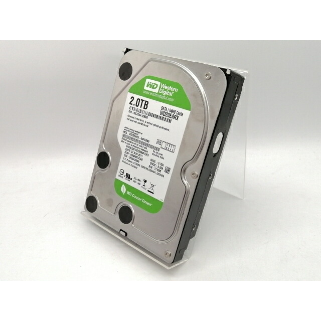 【中古】W.D. WD20EARX WD Green 2TB/回転数可変/64MB/6Gbps【高崎モントレー】保証期間１週間