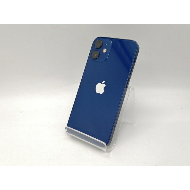 【中古】Apple au 【SIM鍵を掛ける取りけす済み】 iPhone 12 mini 128GB 青み MGDP3J/A【広島本通】引き受ける継続期間１ヶ月【序列付けるC】