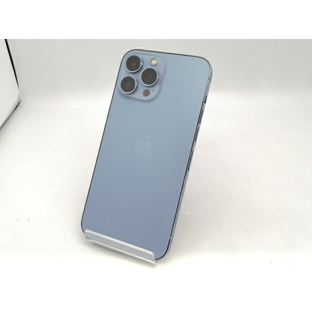 【中古】Apple SoftBank 【SIMフリー】 iPhone 13 Pro Max 128GB シエラブルー MLJ73J/A【広島本通】保証期間１ヶ月【ランクB】