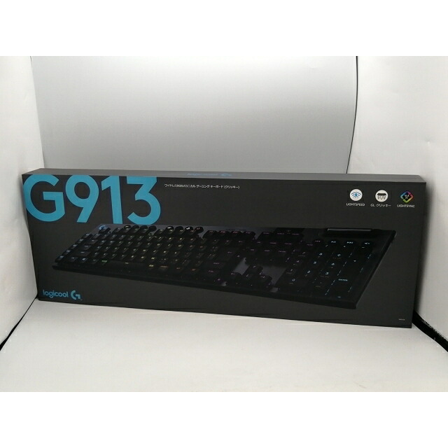 【中古】Logicool G913 TKL LIGHTSPEED Wireless RGB Mechanical Gaming Keyboard-Clicky G913-TKL-CKBK [炭素(黒いこと)]【広島本通】引きうける継続期間１週