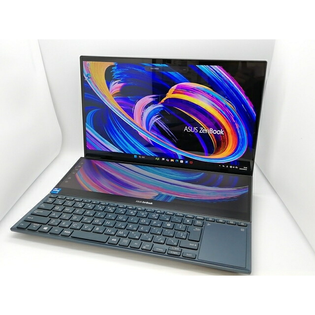 【中古】ASUS Zenbook Pro Duo 15 OLED UX582ZM UX582ZM-H2049X セレスティアルブルー【i7-12700H 16G 512G(SSD) RTX3060 WiFi 15+14OLED(タッチパネル/4K) Win11P】【アリオ倉敷】保証期間1ヶ月【ランクC】|じゃんぱら店