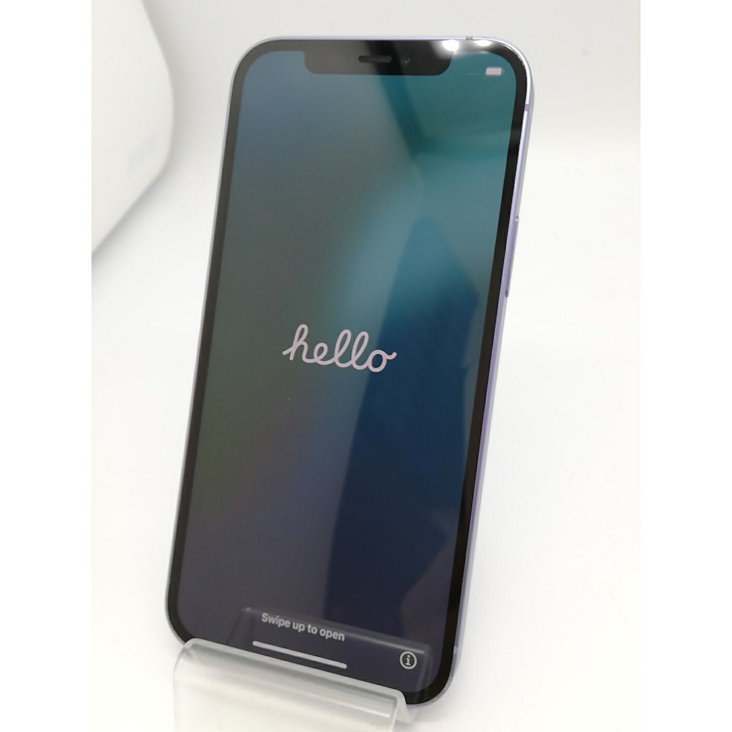 【中古】Apple au 【SIM鍵を掛ける取りけす済み】 iPhone 12 64GB パープル MJNH3J/A【アリオ倉敷】引き受ける継続期間１ヶ月【序列付けるC】