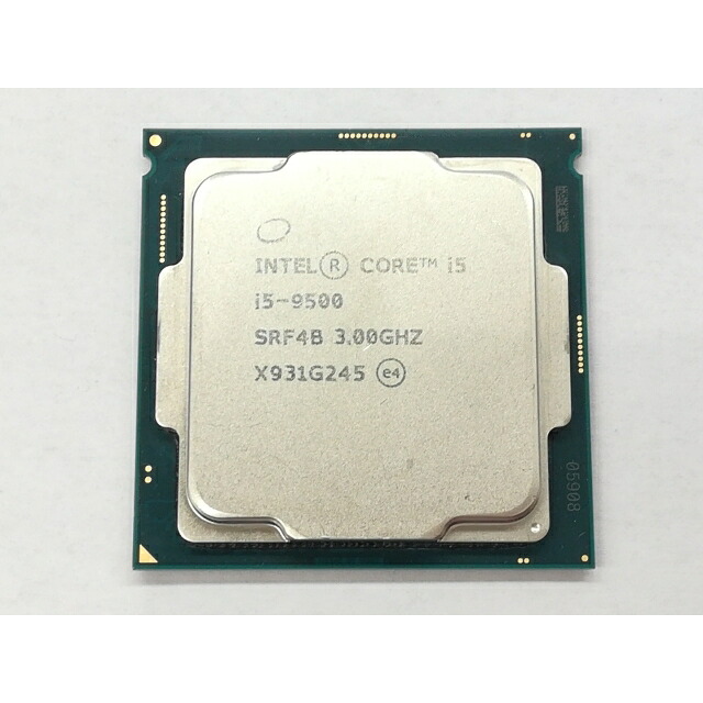 【中古】Intel Core i5-9500 (3GHz/結核症:4.4GHz/SRF4B/U0) bulk LGA1151/6C/6T/L3 9M/UHD630/TDP65W【アリオ倉敷】引き請ける継続期間１週