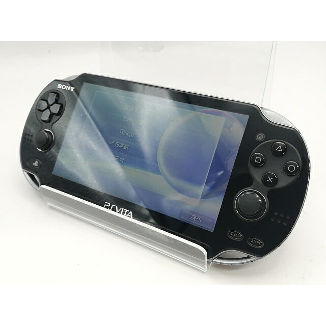 【中古】SONY PlayStation VITA Wi-Fiモデル クリスタルブラック PCH-1000 ZA01【川崎駅前】保証期間1ヶ月【ランクB】|じゃんぱら店