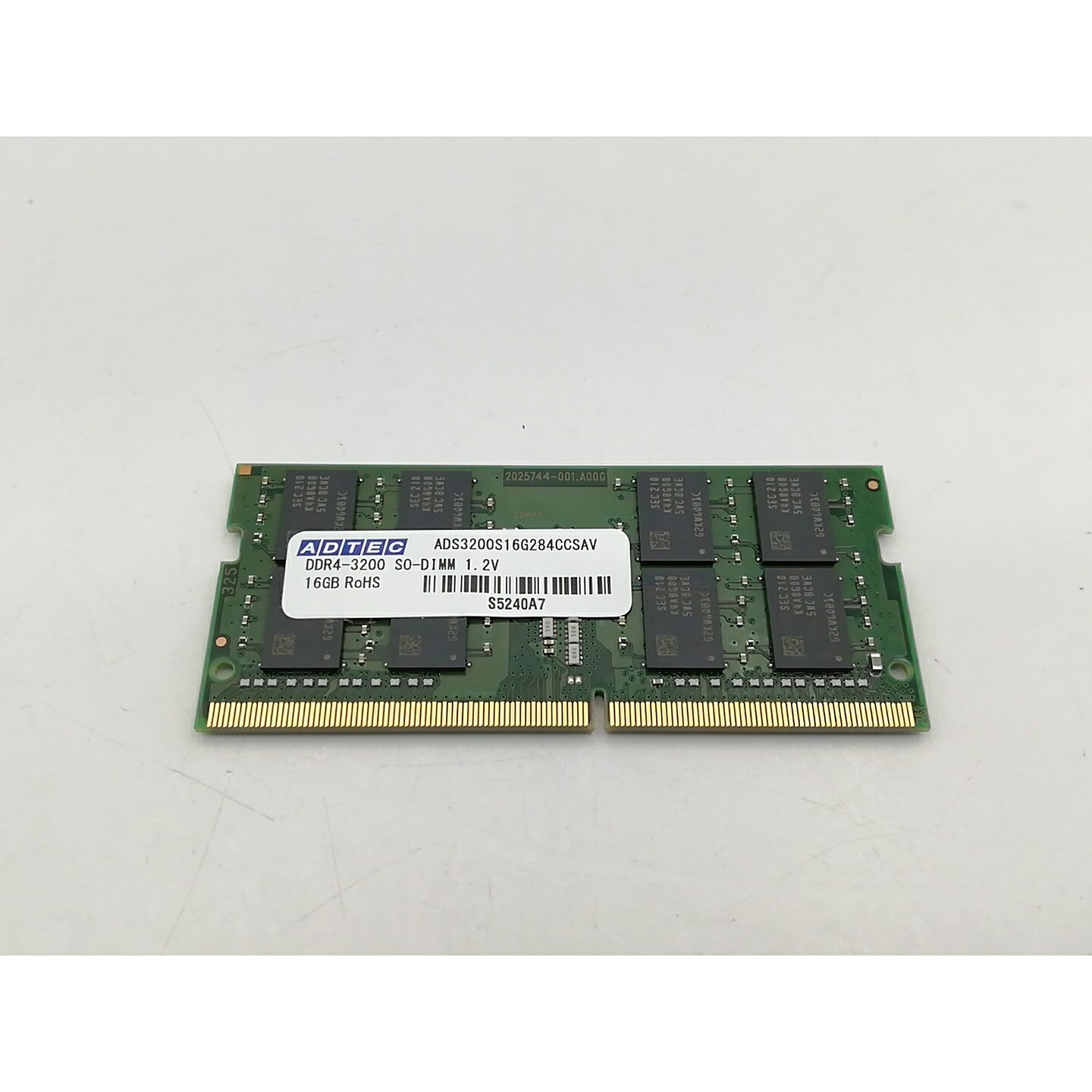 【中古】260PIN 16GB DDR4-3200(パソコン4-25600) SODIMM 【万覚え帳パソコン用】【川崎駅前】引きうける継続期間１週