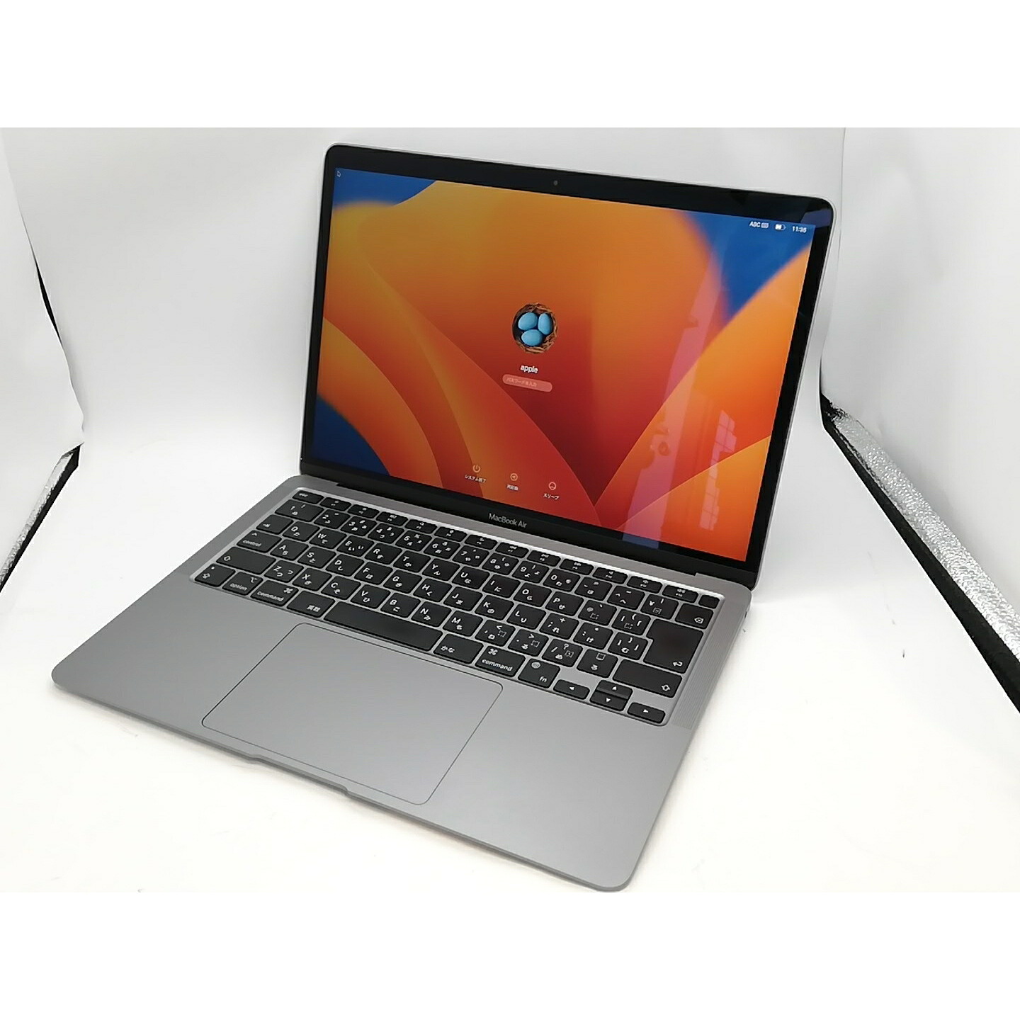 【中古】Apple MacBook Air 13インチ M1(CPU:8C/GPU:7C) 8GB/256GB スペースグレイ MGN63J/A (M1・2020)【府中ル・シーニュ】保証期間1ヶ月【ランクB】|じゃんぱら店