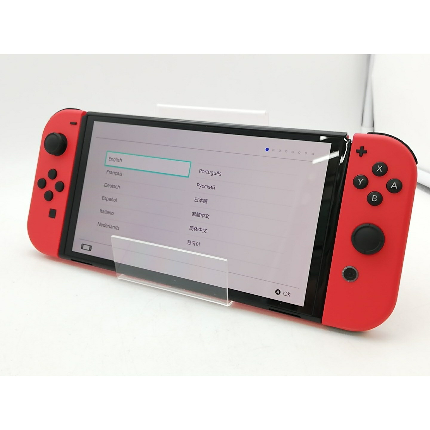 【中古】Nintendo Switch 本体 (有機ELモデル) HEG-S-RAAAA マリオレッド【柏】保証期間1ヶ月【ランクA】|じゃんぱら店