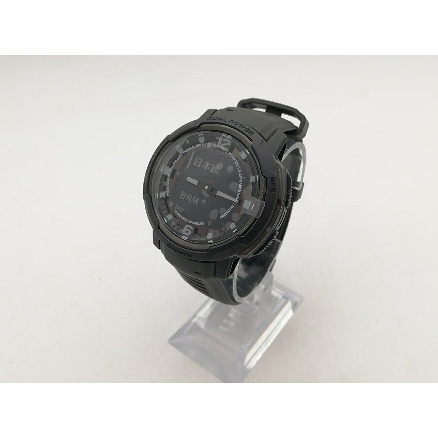【中古】Garmin Instinct Crossover Dual Power 010-02730-41 Graphite【柏】保証期間1ヶ月【ランクA】|じゃんぱら店