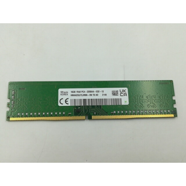 【中古】DDR4 16GB PC4-25600(DDR4-3200)【デスクトップPC用】【千葉】保証期間１週間