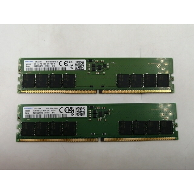 【中古】DDR5 16GB 2枚組（合計32GB） DDR5-5600(PC5-44800)【デスクトップPC用】【千葉】保証期間１週間｜じゃんぱら店