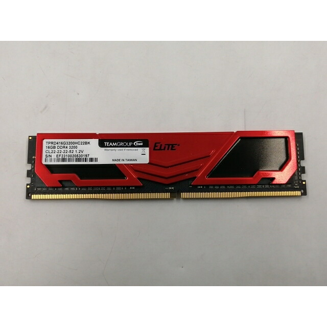 【中古】DDR4 16GB パソコン4-25600(DDR4-3200)【事務机とっ始めパソコン用】【千葉】引きうける継続期間１週
