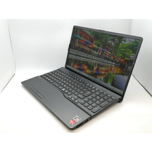 【中古】Fujitsu LIFEBOOK AH AH50/H1 FMVA50H1B ブライトブラック【R7-5700U 16G 256G(SSD) DVDマルチ WiFi 15.6LCD】【中野】保証期間1ヶ月【ランクB】|じゃんぱら店