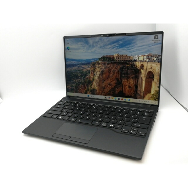 【中古】Fujitsu FMV Note U FMVUH0700B ピクトブラック 【Ultra7 255H 32G 512G(SSD) 1GbE 無線LAN 5G 14LCD(1920x1200)】【中野】引き請ける継続期間１ヶ月【序列付けるB】