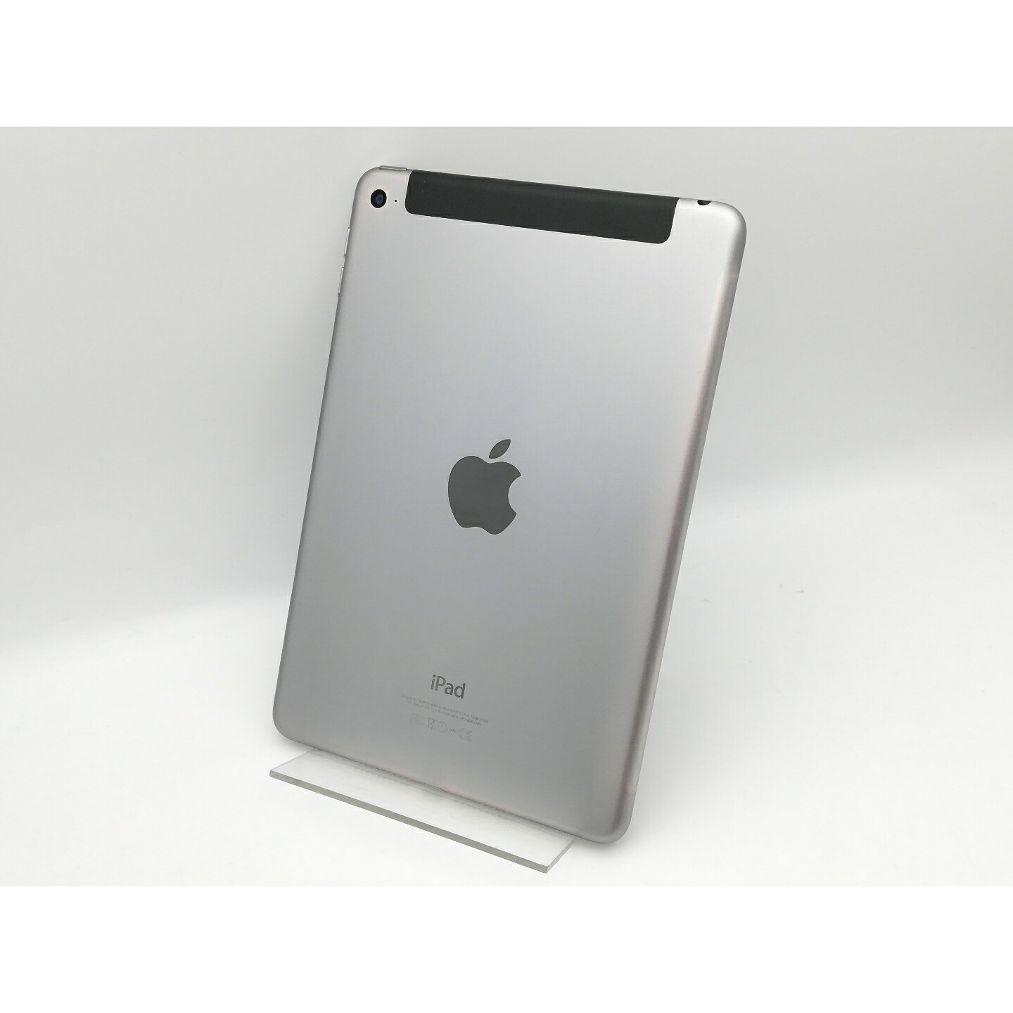【中古】Apple au 【SIM鍵を掛ける取り消す済み】 iPad mini4（2015） 128GB 空白文字薄墨色 MK762J/A【中野】引き受ける継続期間１週【価値づけるC】