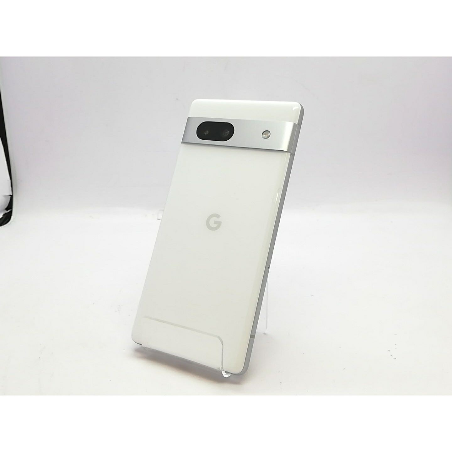 【中古】Google au 【SIM無償性】 Pixel 7a 白いもの 8GB 128GB G82U8【宇田川】引き請ける継続期間１ヶ月【序列付けるB】